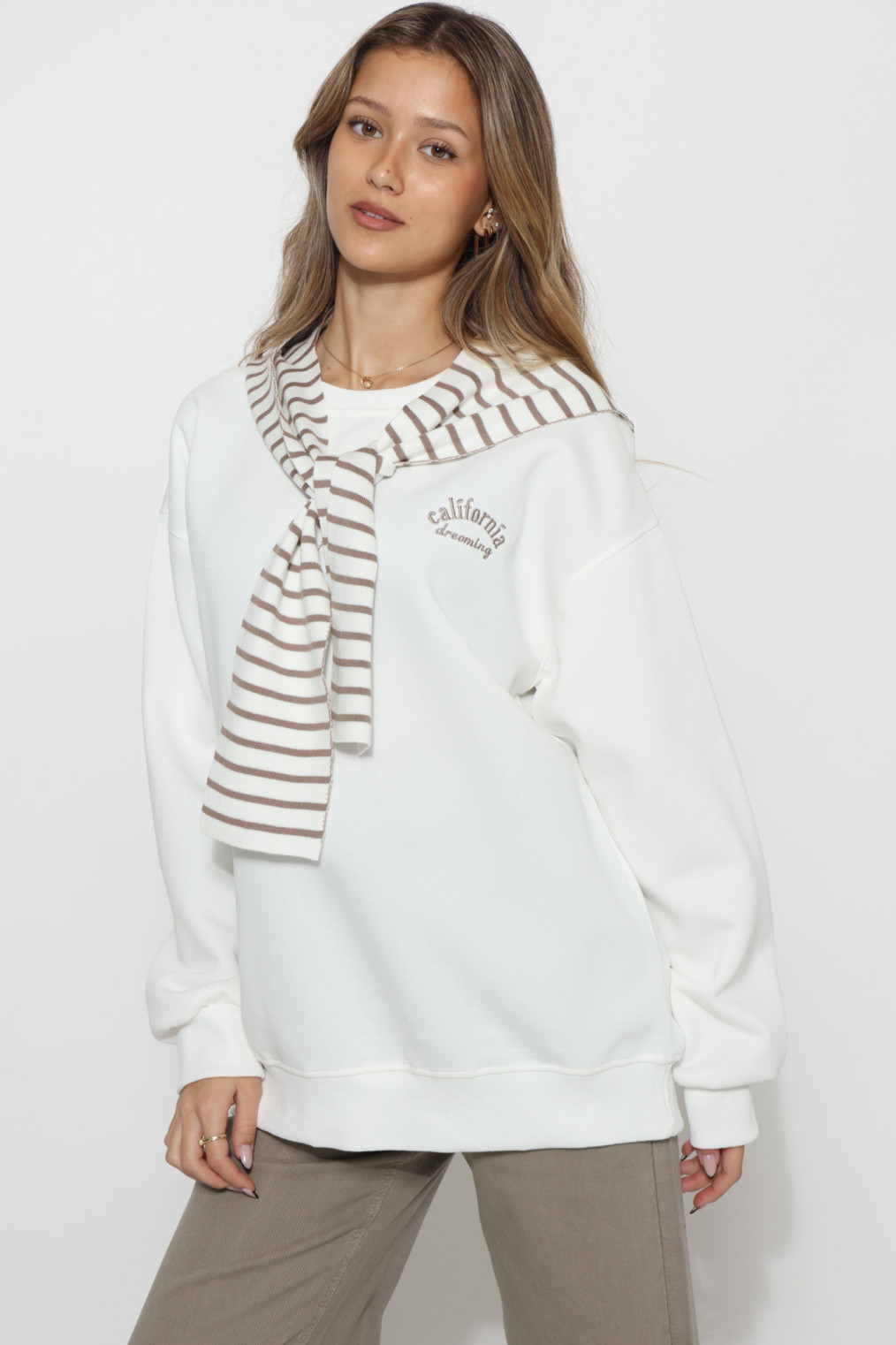 חולצה פוטר+צעיף פסים