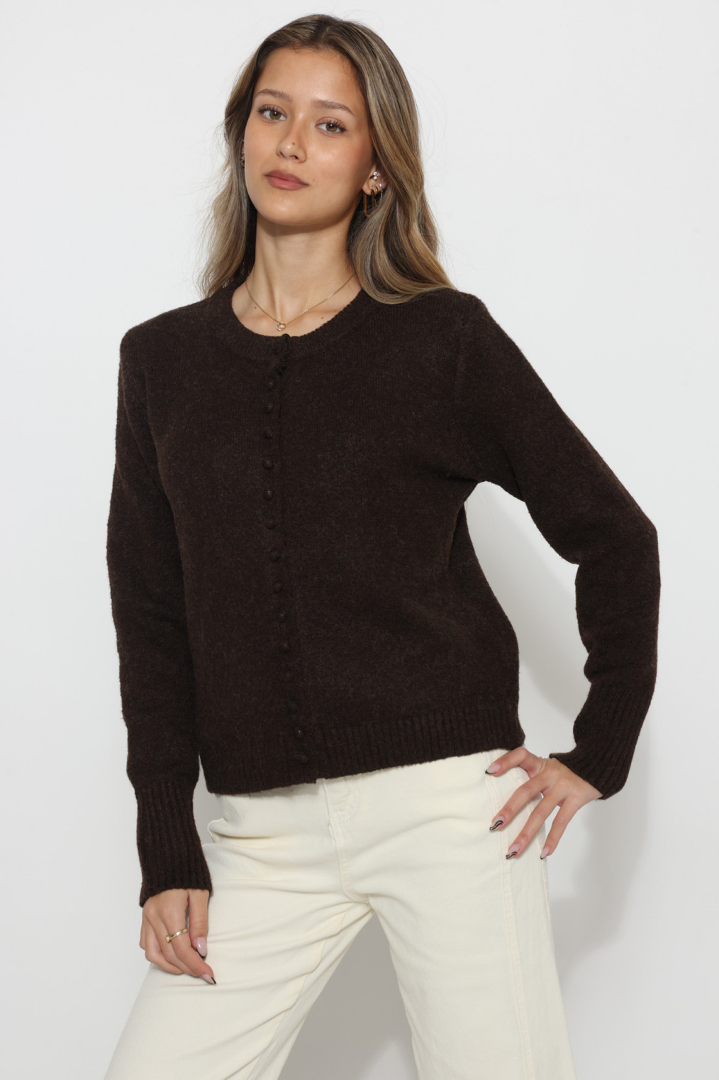 קרדיגן סריג כפתורים