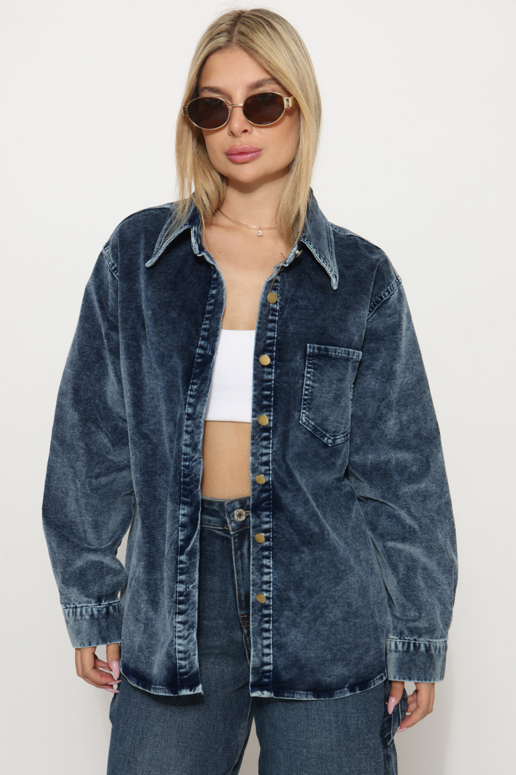 חולצה קורדרוי סטון ווש