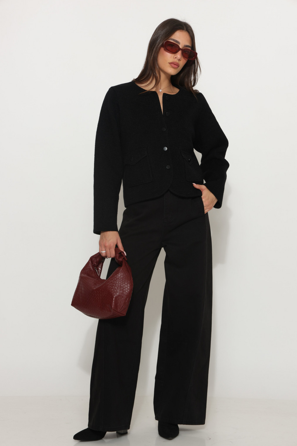 קרדיגן לורקס מכופתר + כיסים