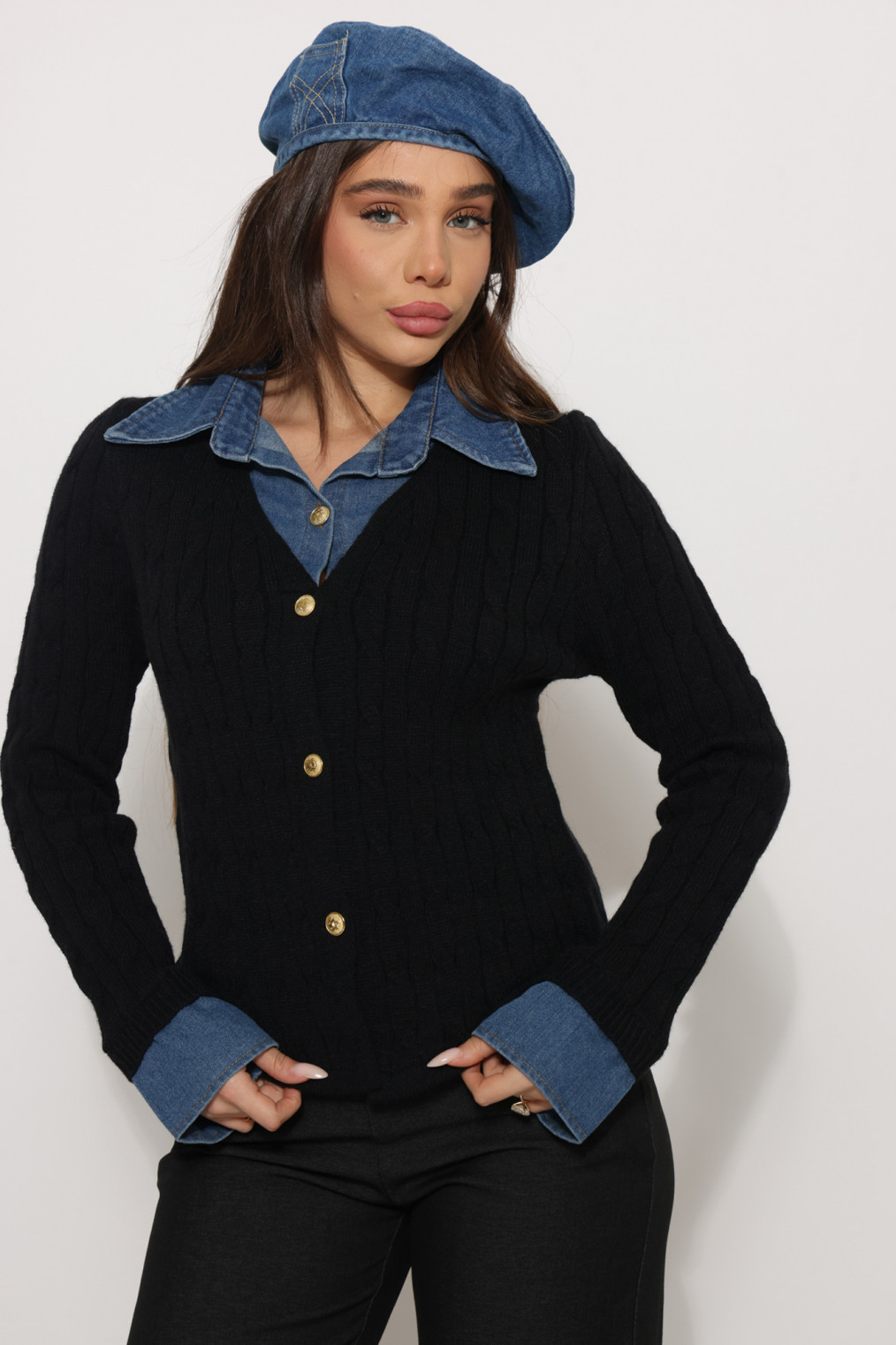 חולצה שילוב ג`ינס שינה