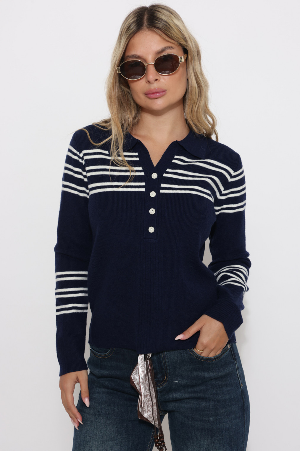 סריג שינה כפתורים