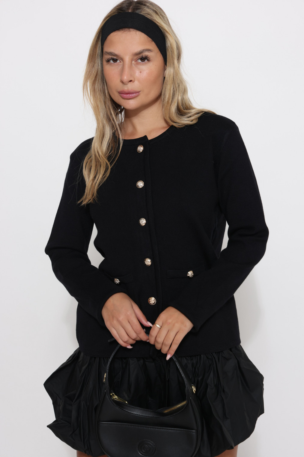 קרדיגן כפתור זהב