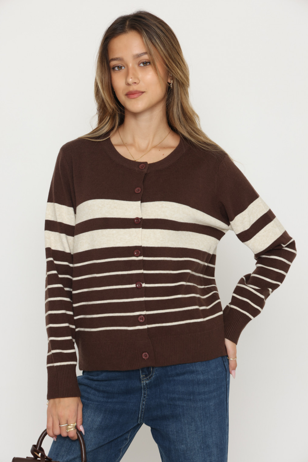 קרדיגן פסים כפתורים