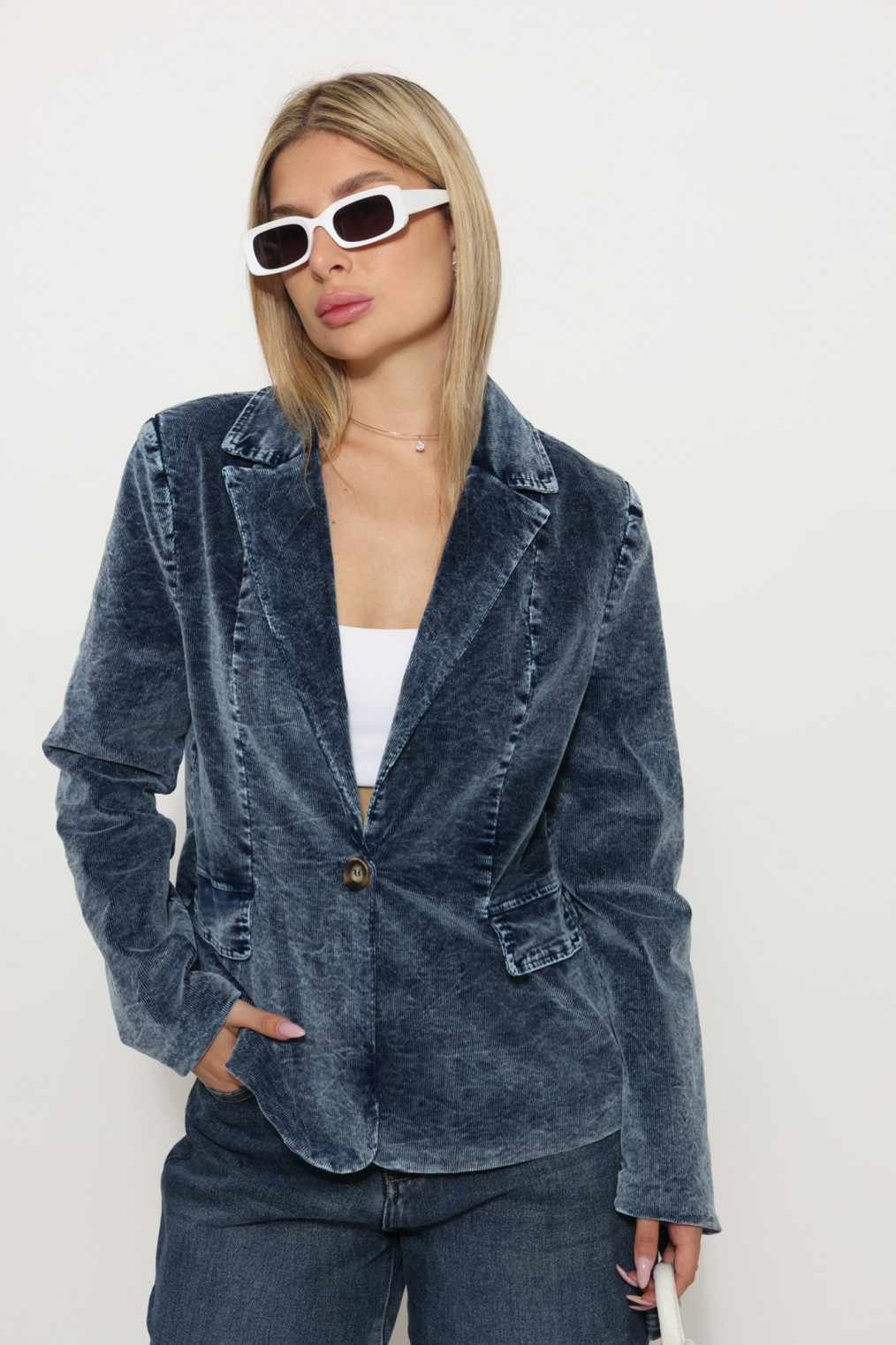 ג`קט קורדרוי סטון ווש קלפה + ביטנה