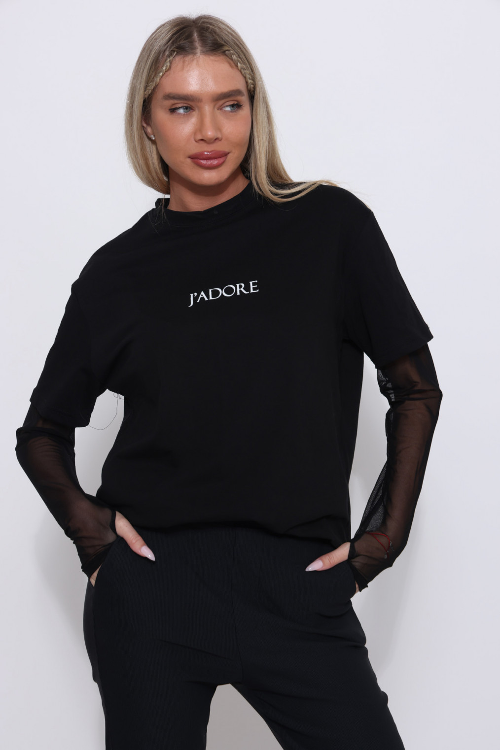 חולצה שילוב דפוס