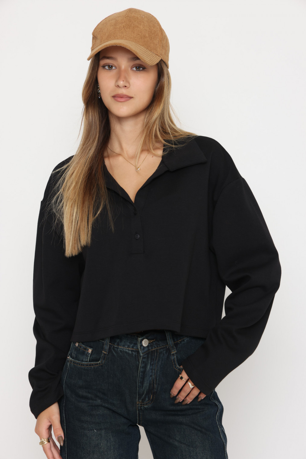 חולצה צווארון 2 כפתורים