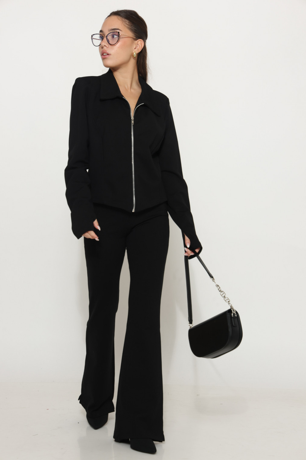 חליפה רוכסן בד ג`רסי