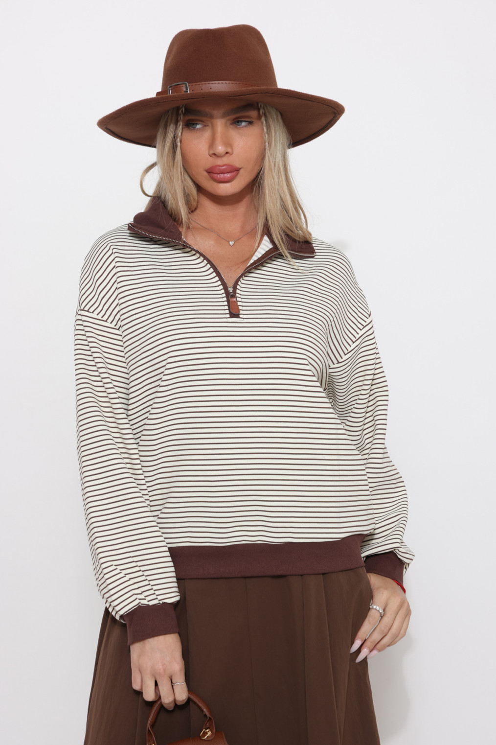 סריג רוכסן שינה פס