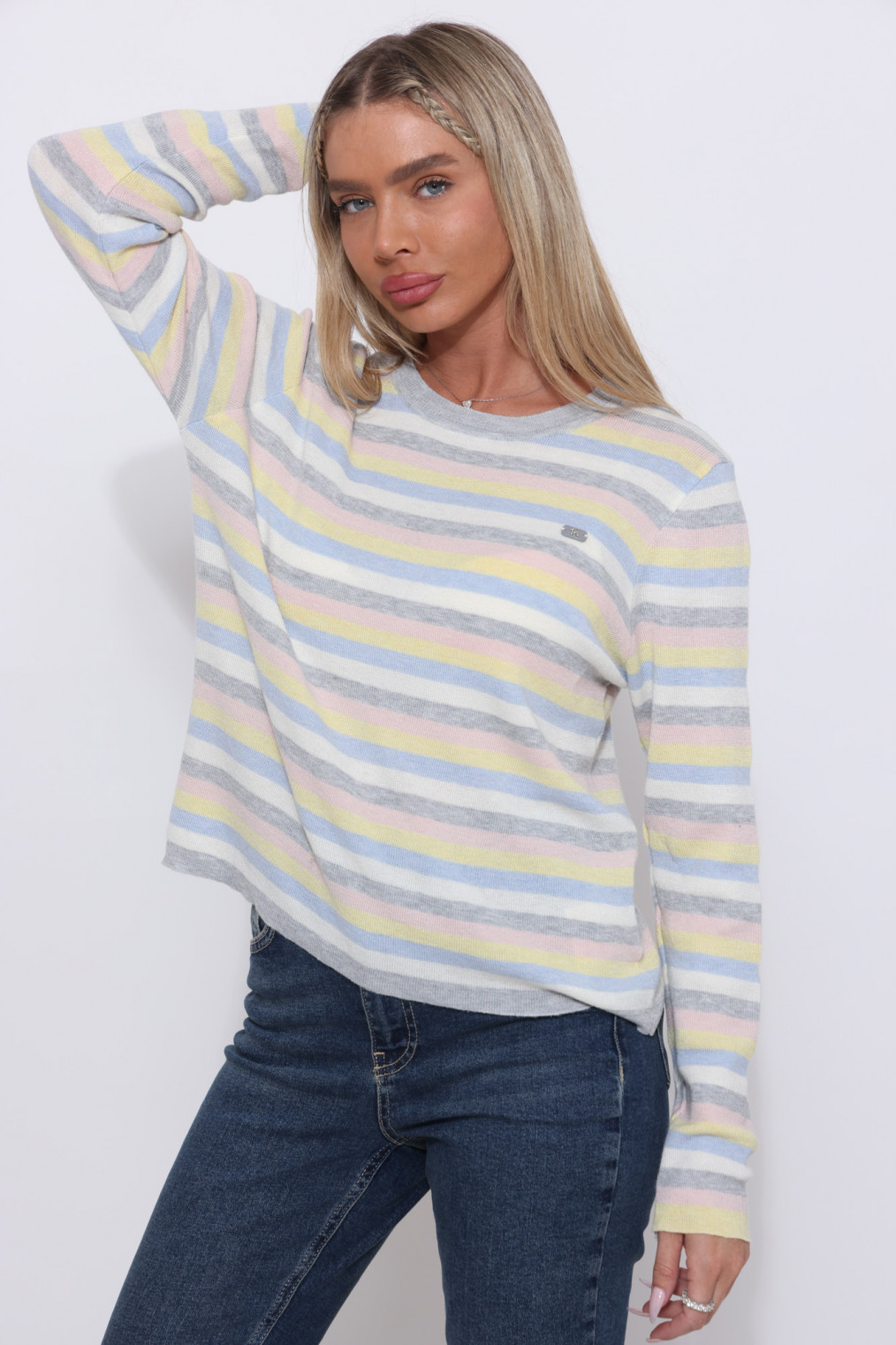 סריג עגול פסים 