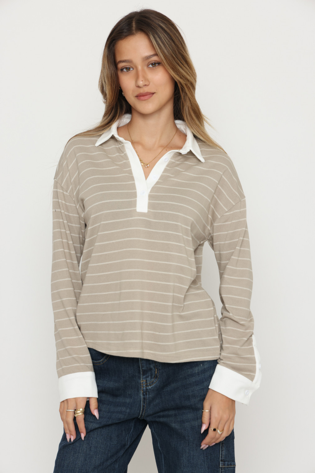 חולצה פס מקווקו שינה