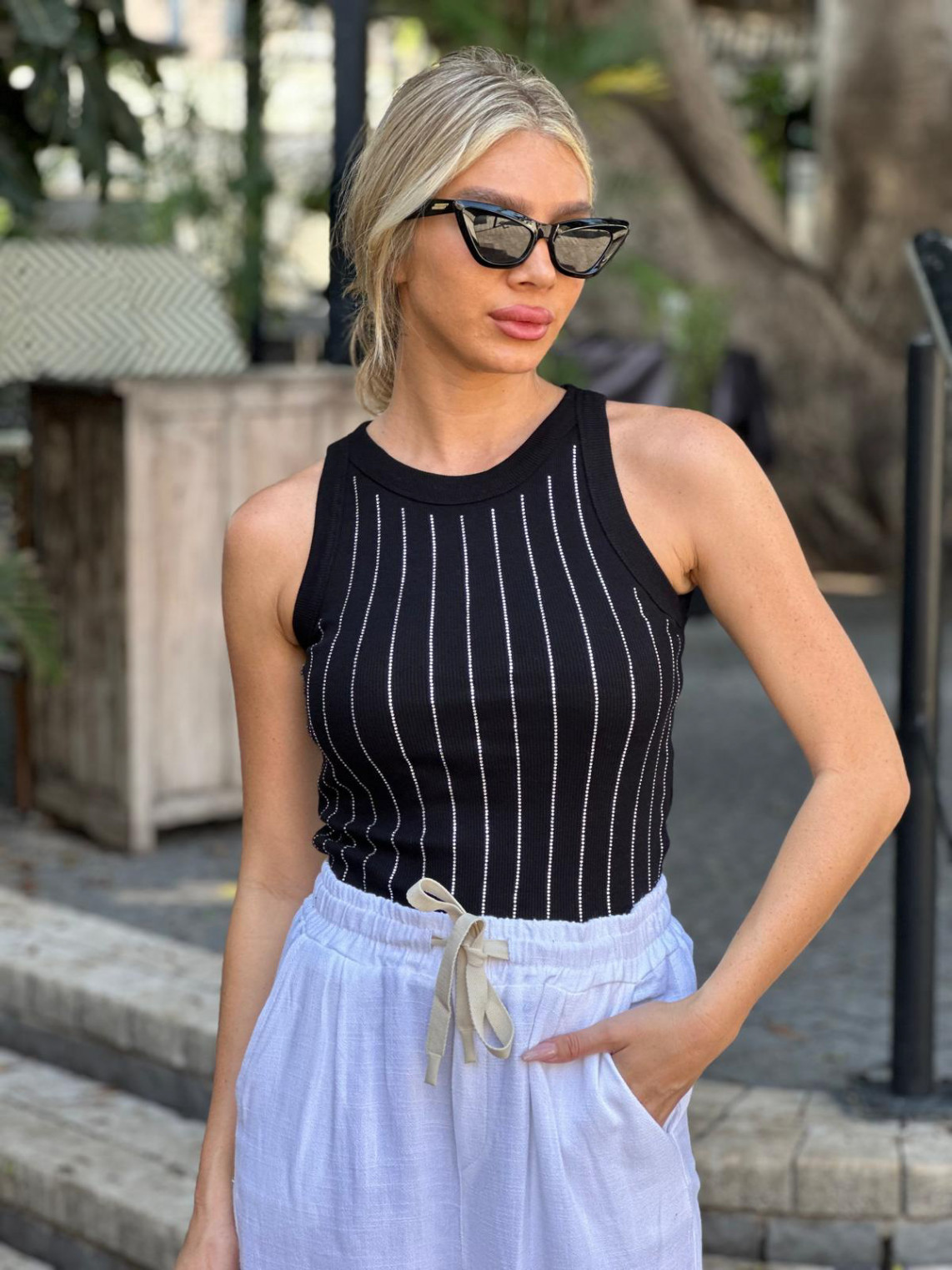 גופיה ריב פסים לורקס