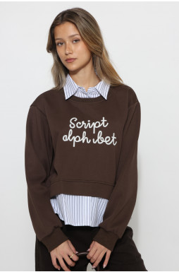 חולצה משולבת פסים פוטר