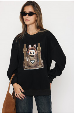 סווצ`ר פוטר ריקמה שילוב אבזם-וונזי