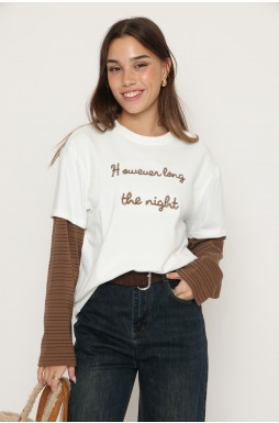 חולצה שילוב פסים