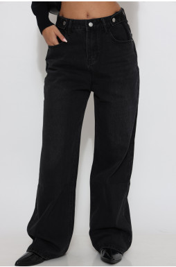 מכנס ג`ינס כפתורים בחגורה להצרה