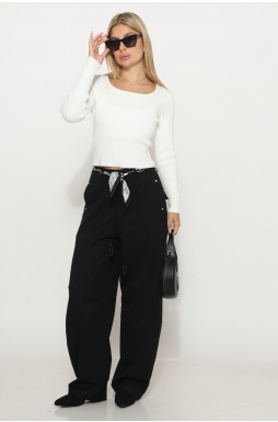 מכנס באגי חגורה בנדנה