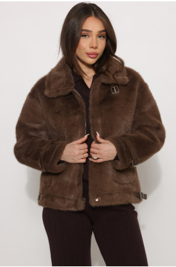 ג`קט פרווה חגורות