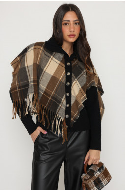 קרדיגן שילוב שאל משובץ