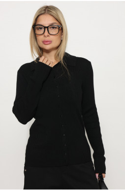 קרדיגן צוארון כפתורים סריג