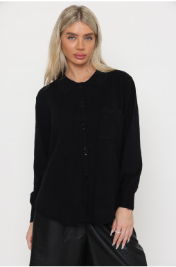 חולצה סריג צוארון כפתורים- עליונית