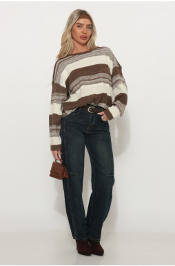 מכנס ג`ינס באגי רחב מתפר