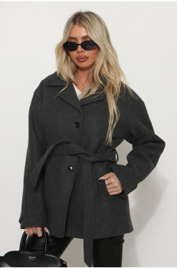 ג`קט דמוי צמר כיסים