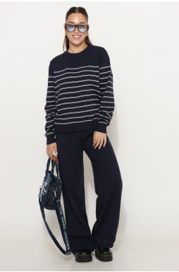 חליפה סריג משולבת פסים ניקי