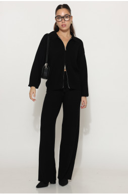 חליפה סריג צוארון רוכסן