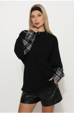 חולצה שילוב משבצות מותן