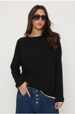 סריג ריבס דק שילוב צבע