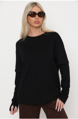 חולצה ניקי שילוב שרוול