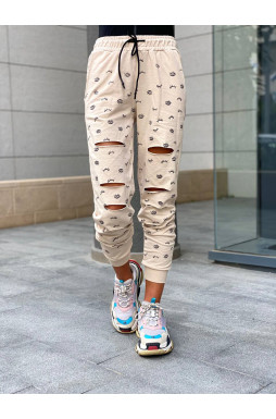 מכנסיים דפוס עיניים מנג`ט ברגליים