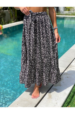 חצאית מודפסת חגורה