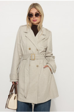 ג`קט בלשים כפתורים חגורה