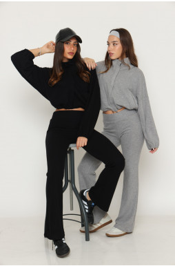 חליפה בטן גומי צווארון גולף