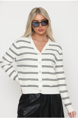 סריג קרדיגן פסים