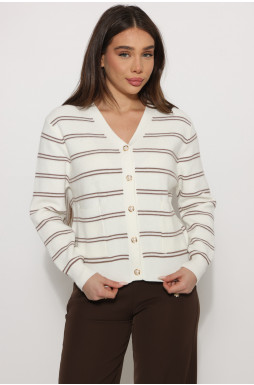 סריג קרדיגן פסים