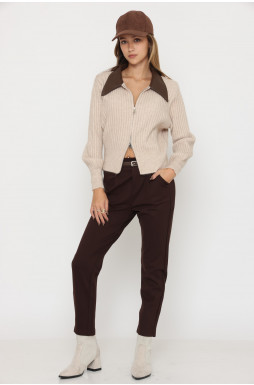 קרדיגן משולב צווארון