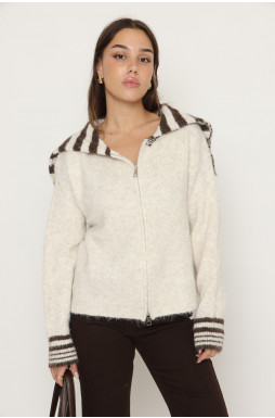 סריג רוכסן מתקפל פסים