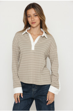 חולצה פס מקווקו שינה