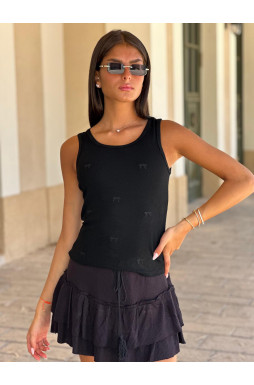 גופיה ריב ריקמה פפיונים