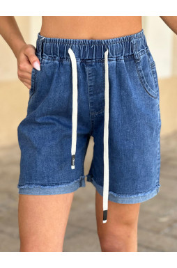 מכנס ג`ינס קצר שרוך