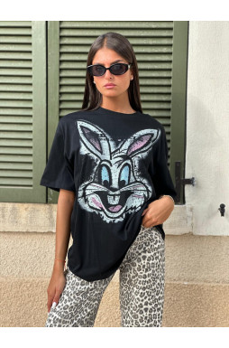 חולצה דפוס שפן