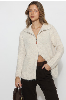 קרדיגן רוכסן סריג