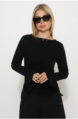 חולצה כיווצים שרוול רחב מלמלה