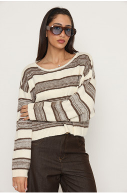 סריג פסים עבים בטן ניקי