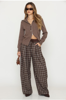 מכנס משובץ גומי