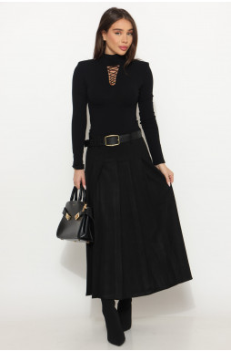 חצאית זמש קפליים מידי