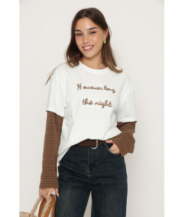 חולצה שילוב פסים